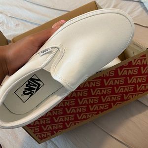 White Slip on Vans